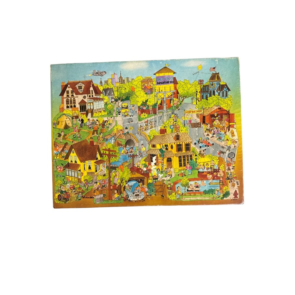 Vintage 1978 Springbok Jigsaw Puzzle "Pops-Town" by Bob Martin - 500 Pc